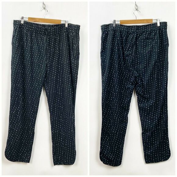 Caslon Pants - Caslon XL NWOT Womens Black Print Elastic Tie Waist Palazzo Pants